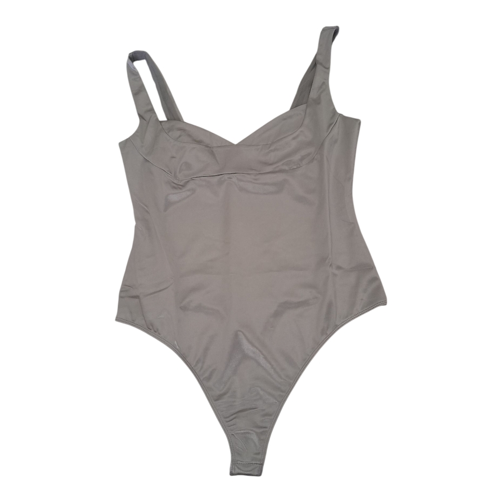 Free People Dusk To Dawn Satin Corset Bodysuit Silver L NWT - Picture 13 of 14